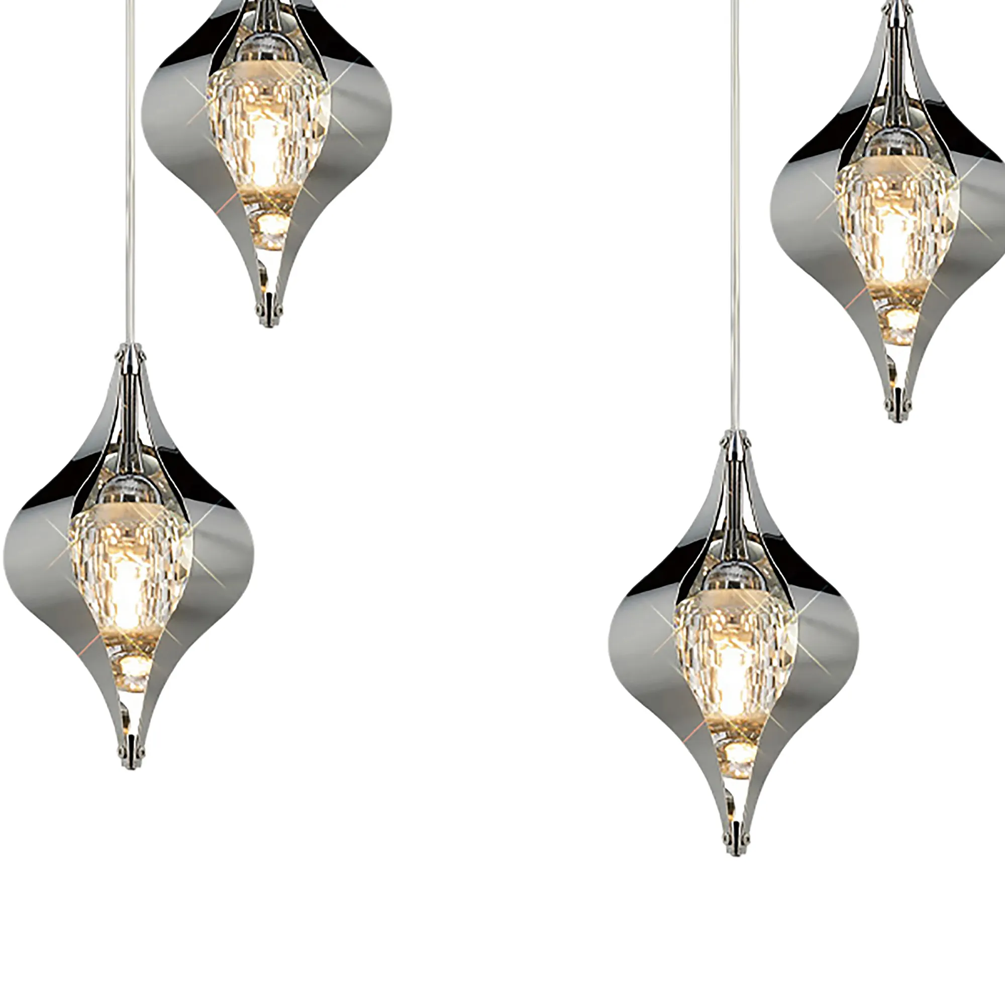 Amano Linear Rectangle Pendant, 12 Light Adjustable G9, Polished Chrome/Crystal IL31861CH  Diyas Amano